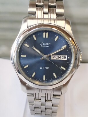WRISTWATCH QUARTZ BLUE DIAL 5500-R11652 JAPAN MEN'S FULL WORKING