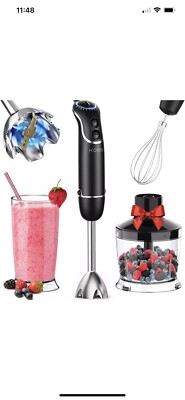 KOIOS 800-Watt/ 12-Speed Immersion Hand Blender(Titanium Reinforced), Turbo for