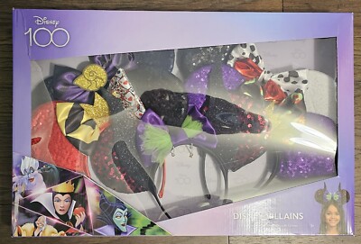 Disney World Land Villains Sequin Ear Lot Evil Queen Ursula Cruella Maleficent Disney Parks 2025 Villains Maleficent Ursula Evil Queen Ear  main image 4