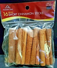 Holiday Time Decorative Three Inch Cinnamon Scented Sticks 16 Sticks New in Pkg