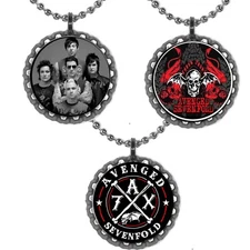 Avenged Sevenfold Rock band necklaces 3 complete  necklace 24inch ball chain