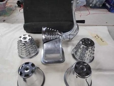 Vintage Manual Hand Crank Food Processor w/ 5 Cones