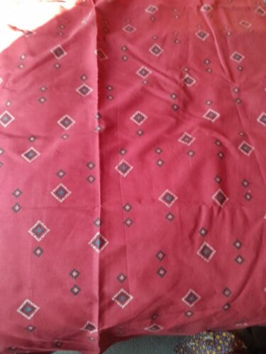 Paar Vintage schwere lange Drapierung Paneele Rost mit Diamant Design markenlos 88x39 - Bild 2 von 8