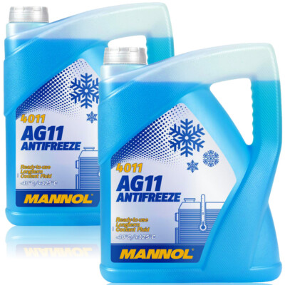 2 x 5L Mannol MN4011-5 Kühlerfrostschutz blau AG11 G11 -40°C gebrauchsfertig