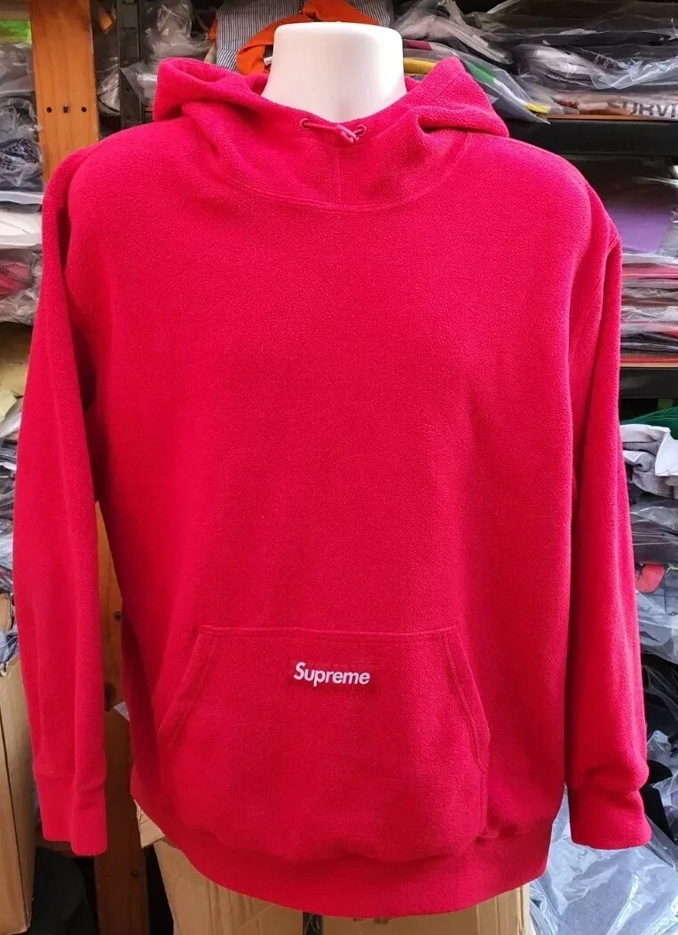 FW20 Supreme Polartec Hooded Sweatshirt size M medium red hoodie Fleece Pullover