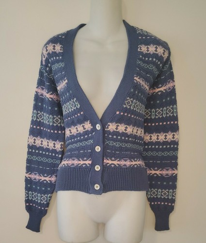 Vtg Laura Ashley 90's Sweater Fair Isle 