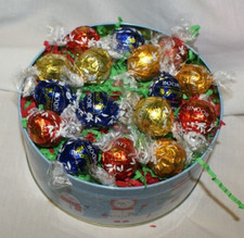 Lindt Lindor Chocolate Truffle Candy Christmas Birthday Occasion Gift Tin Box