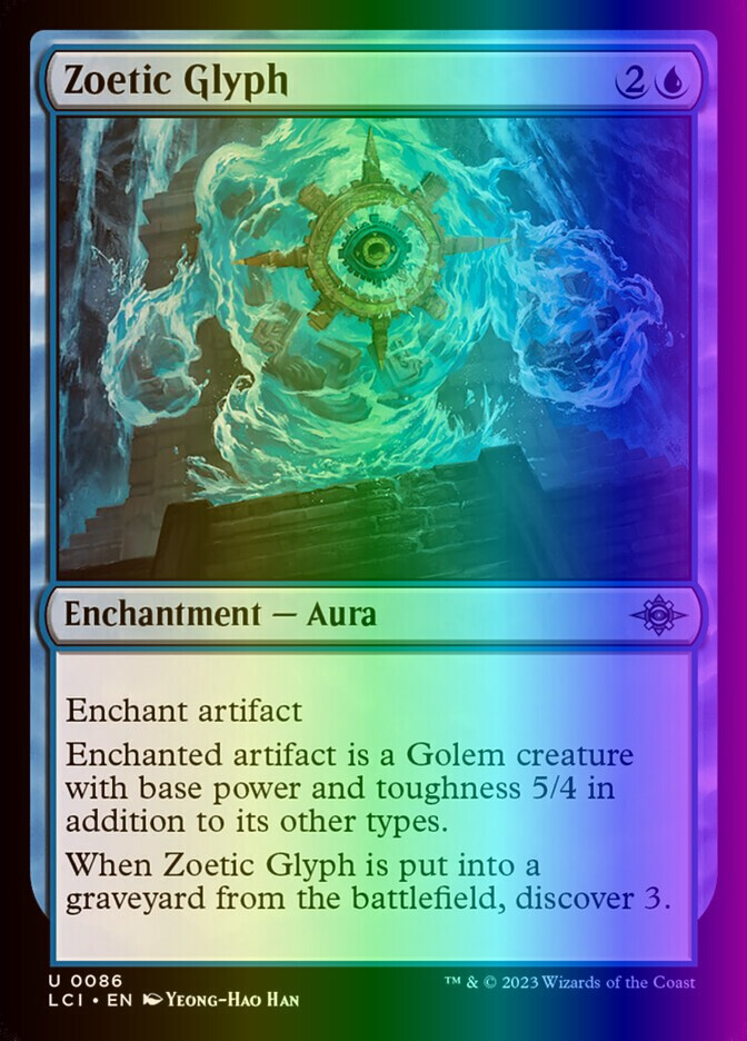MTG Magic the Gathering Zoetic Glyph (86/535) The Lost Caverns of Ixalan LP FOIL
