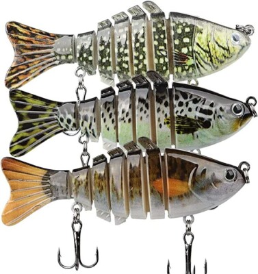 Fishing Lures Multi Jointed Swimbaits Topwater Bass Trout Bait 3 PCS Bait  set | eBay