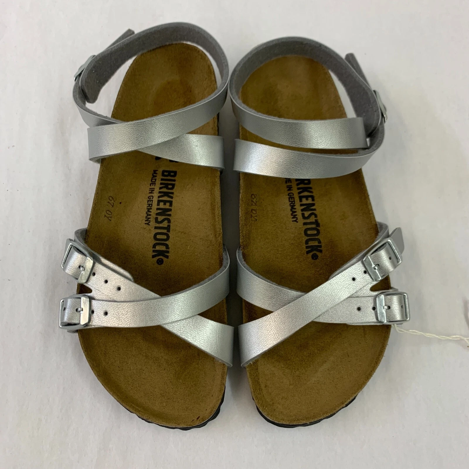 Birkenstock New w/ Box Blanca Silver Birko-Flor Narrow Width - Select Size