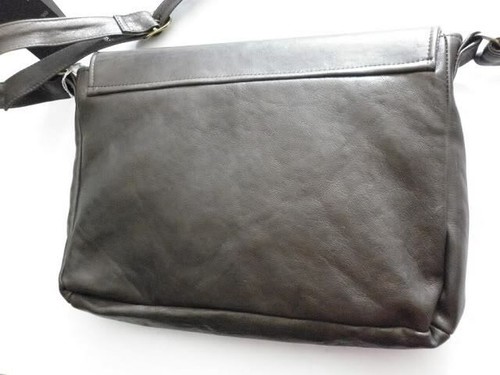 BORSA A TRACOLLA ARTIGIANALE DA UOMO IN VERA PELLE, MOD: GIO-GRIGIO - Foto 3 di 3