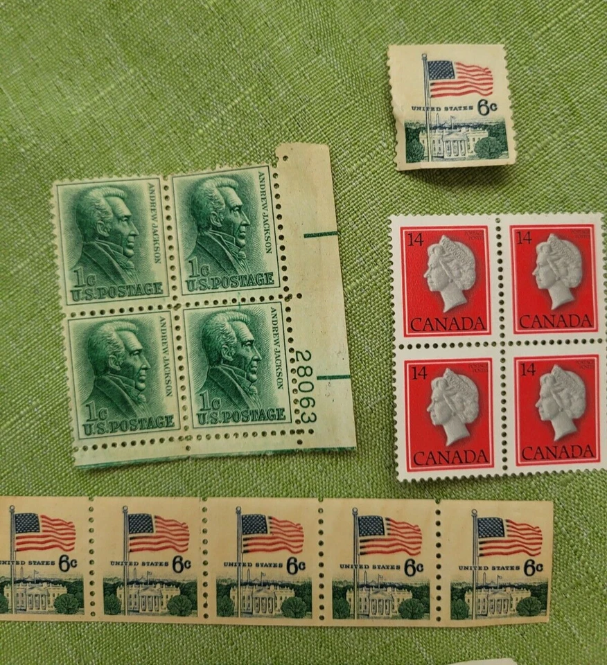 Lot of Stamps George Washington Flag over White House Andrew Jackson Unused - Image 2 of 4