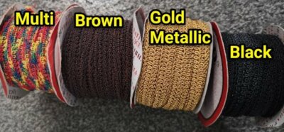 3 Meter ROLLGEFLECHT 6mm-8mm Breite Polster Einrichtung Gimp Geflecht Gimp Borte 