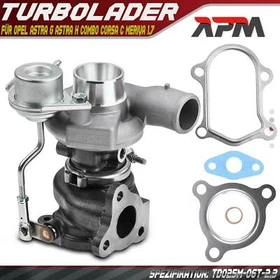 Turbolader für Opel Astra G F08 T98 F69 F70 Astra H Combo Corsa C Meriva 1.7L