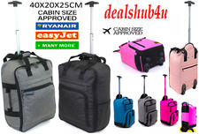 Ryanair Borsa Trolley Cabina 40x25x20cm Sotto Sedile Valigia Ruota Bagaglio Viaggio Wizz