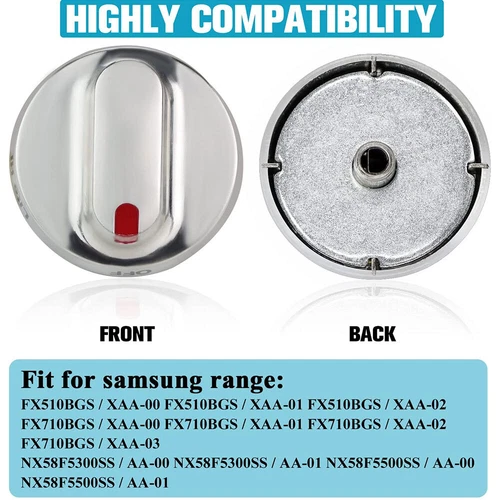 5pcs NEW DG64-00472A Burner Knobs Range Oven Dial Knob FOR SAMSUNG FX510BGS - Picture 6 of 9