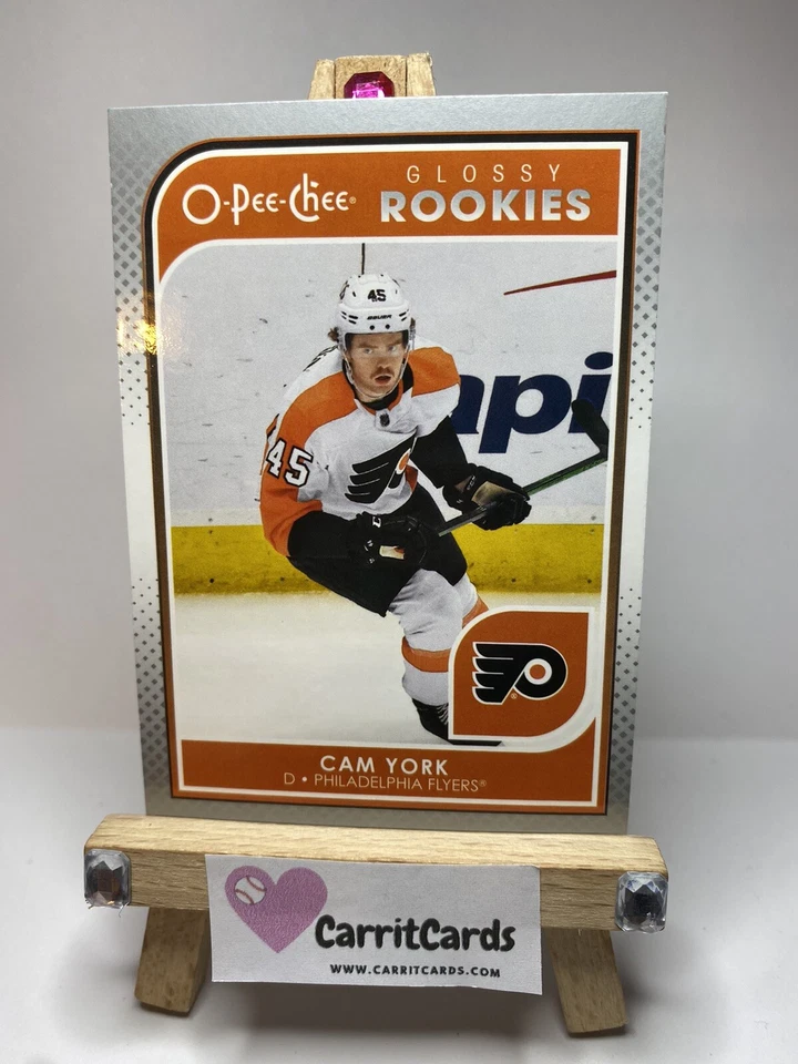 CAM YORK 2022 Upper Deck S1 O-Pee-Chee Glossy SILVER Rookies #R-3 Flyers SP - Image 2 of 4