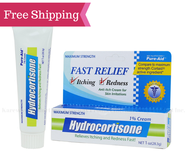 PureAid Hydrocortisone Cream Maximum Strength for Itch & Rash Relief