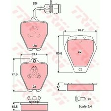 TRW Bremsbeläge GDB1329 Bremsklötze für Audi A6 4A2 C4