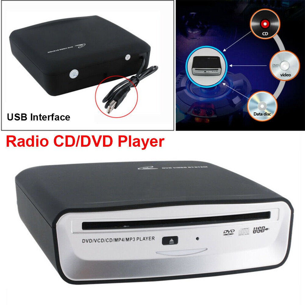 Car SUV Radio CD DVD Dish Box Player External Stereo USB