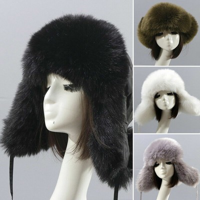 AD-BCrbgen Pelzmütze Mit Ohrenklappen - Russischer Stil Damen Wintermütze