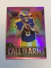 2021 Panini Playoff Matthew Stafford Call To Arms Pink Prizm #CA-MST LA Rams