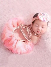 Newborn Ruffle Dress Photography Prop Sets with Headband, VogueNotion Apparel