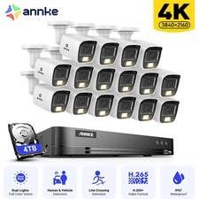 ANNKE 16CH DVR 4K TVI Security Camera System H.265+ Color Night Vision AI IP67