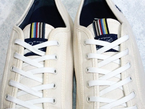 Herren Original Penguin Mick OP100782M Herren Weiß Canvas Größe 13 Sneaker Schuhe - Bild 8 von 11