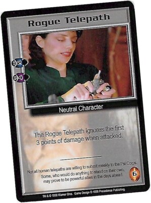 Babylon 5 CCG - ''Rogue Telepath'' - Box Topper Promo Card - Deluxe Edition