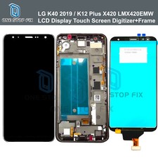 LG K40 2019 / K12 Plus X420 LMX420EMW LCD Display Touch Screen Digitizer Frame