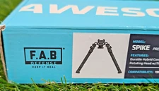 **NEW** FAB Defense SPIKE Precision BIPOD FXSpikeB Pic Mount - BLACK