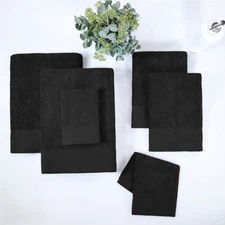 Turkish Cotton Herringbone Solid Assorted Absorbent 500 GSM 6-Piece Towel Set