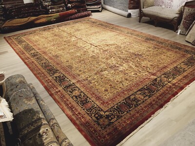 12x17 GORGEOUS ELEGANT RECTANGLE VEGETABLE-DYE HANDMADE-KNOTTED WOOL RUG 587161