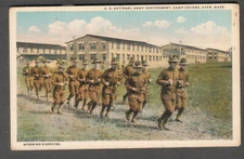 unmailed military post card US National Army Cantonment Camp Devens Ayer MA