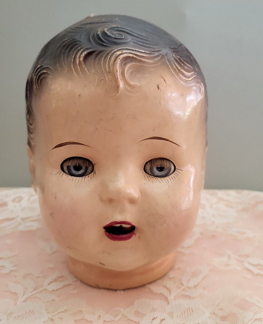Antique Vintage Composition Doll Head