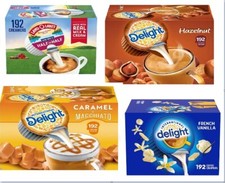 Coffee Creamers Singles 192ct - Choose - Vanilla, Hazelnut, Macchiato, Original