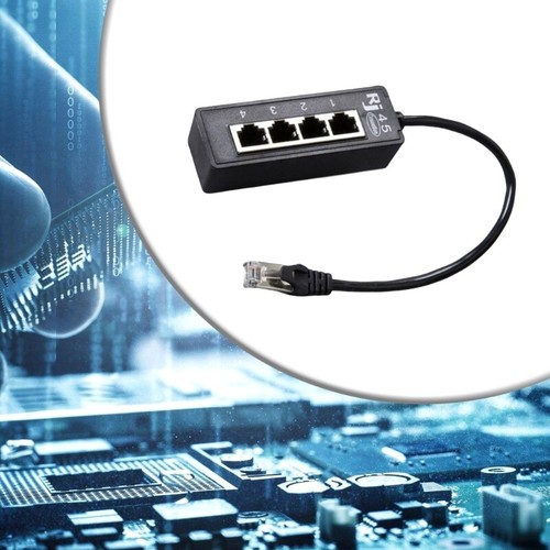 4 Port RJ45 Networking Splitter Adapter 4 Way Rj45 Cable Extender for Multiple - Picture 2 of 8