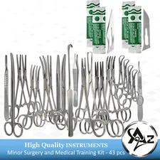 NEW Minor Surgery Suture First Aid Kit, Medical VET Trauma Survival Pack - 43 Pc