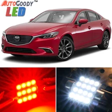 12 x Premium Red LED Lights Interior Package Kit for 2009-2018 Mazda 6