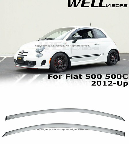WELLvisors In-Channel Window Visors For Lexus LS430 (2001-2006) - Smoke Tint With Chrome Trim