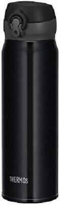 Thermos JNL-604 PBK 0.6L Stainless Vacuum One Push Slim Thermos Bottle  Black 