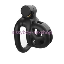 Male Cobra 1.0/2.0/6.0 Chastity Cage Sissy Black Chastity Device with 4 Rings