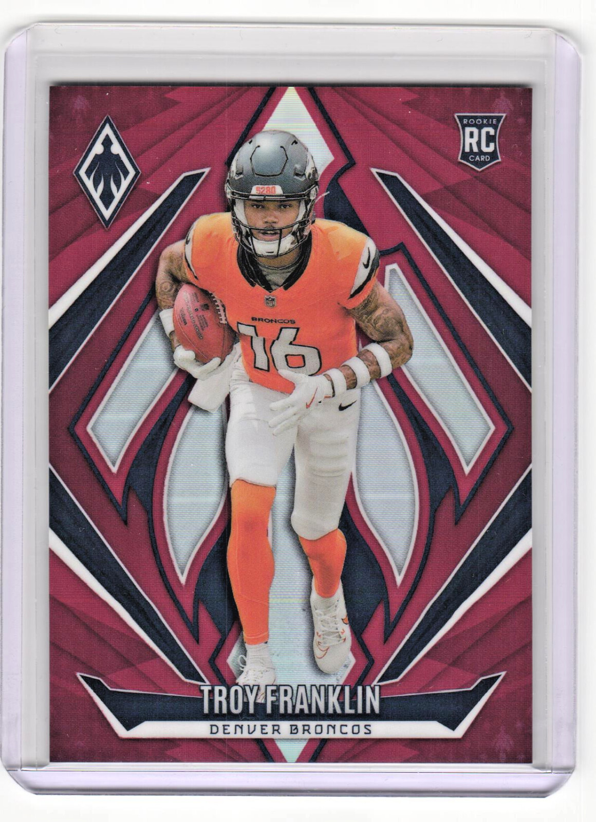 2024 Panini Phoenix Troy Franklin Rookie RC Red /99 SP #244 Denver Broncos