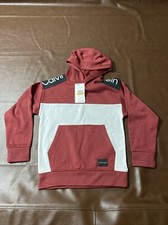 Calvin Klein Boys' Long Sleeve Pullover Fleece Hoodie Performance Red Small 49.