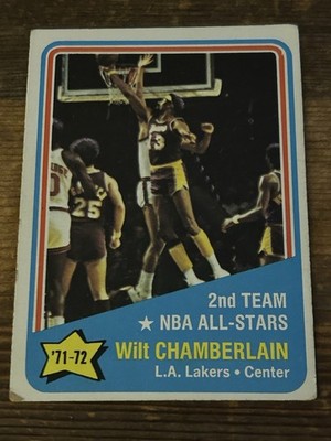 Topps 1972-73 Wilt Chamberlain #168 2nd Team NBA All-Stars Lakers