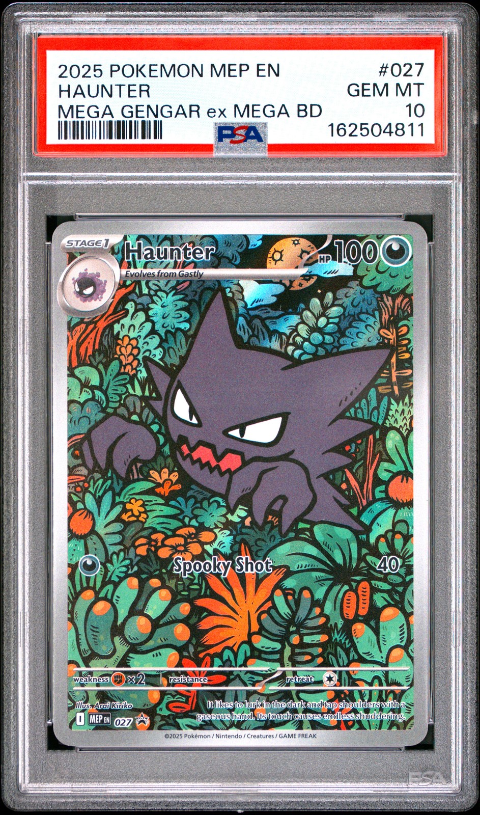 2025 POKEMON MEP EN-ME BLACK STAR PROMO #027 HAUNTER PSA 10