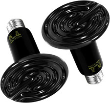 100W 2-Pack Ceramic Reptile Heat Lamp Heat Emitter Bulb No Light Emitting Broode