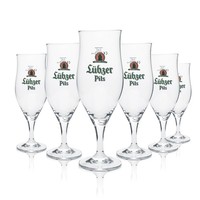 6X LüBzer Bier Glas Pokal 0,4L Pils Ritzenhoff GläSer Tulpe Export Helles Gastro