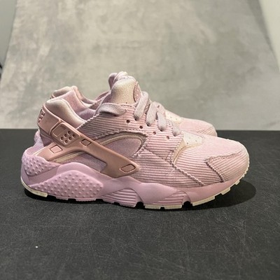 Nike Air Huarache Run Shoes Youth Size 4Y Pink Corduroy AV3700-600 Sneakers